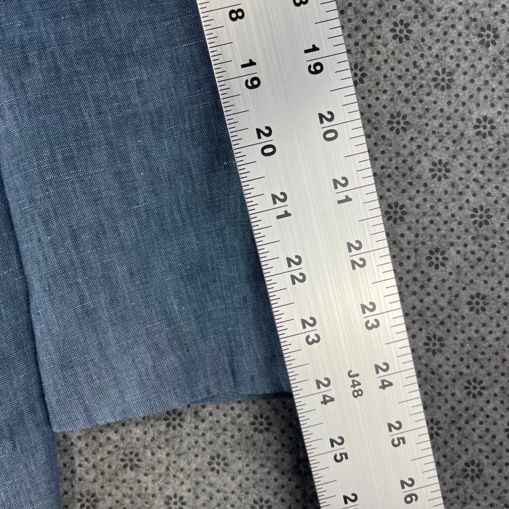 Banana Republic Slim Fit Linen Blazer Mens 40R Blue Chambray Sport Coat 2-Button